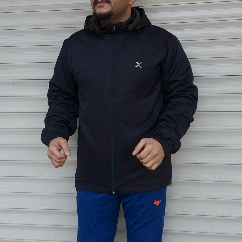 Siyah İçi Haki Polarlı Mont