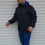 Siyah İçi Sax Mavi Polarlı Mont